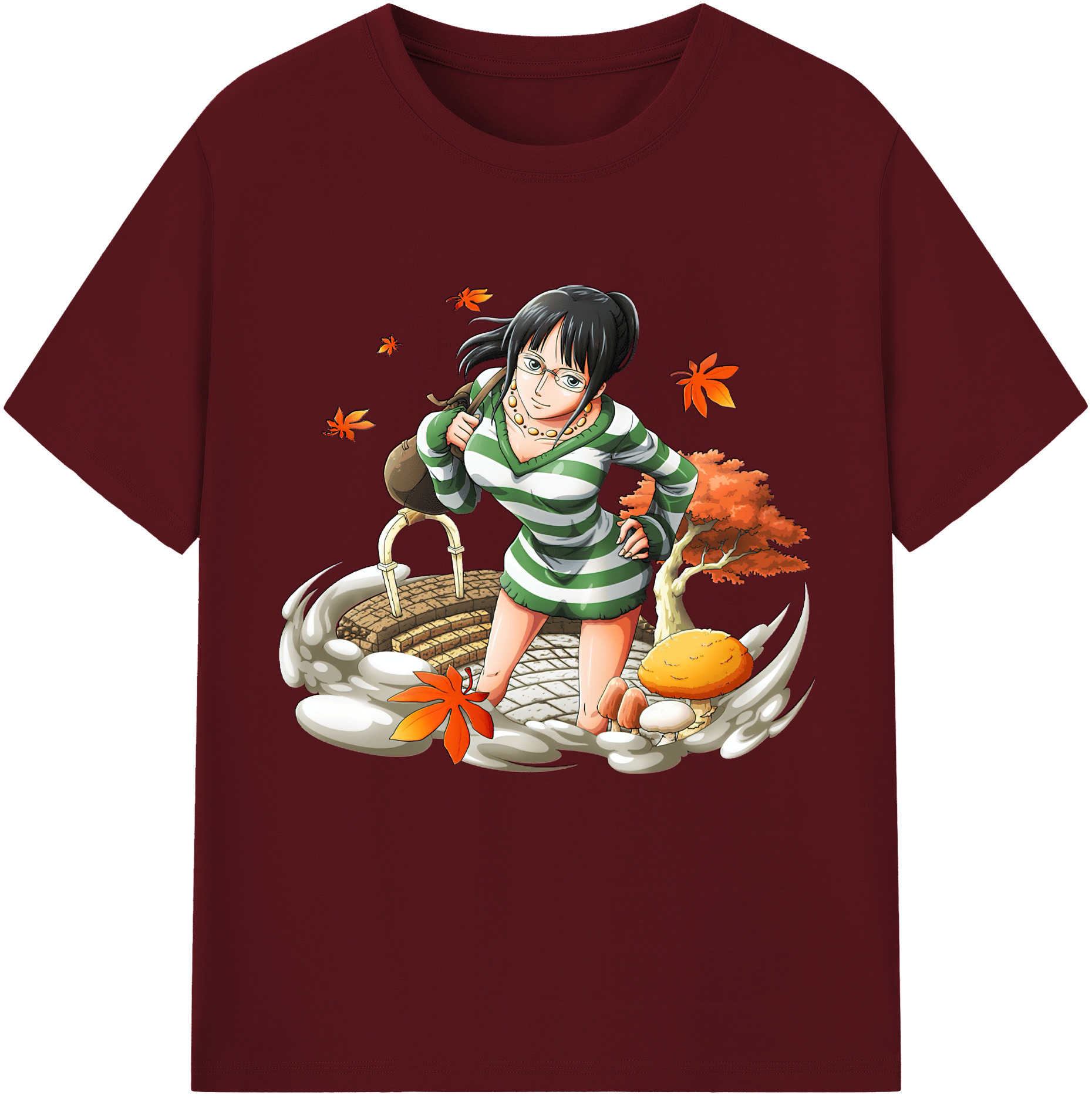 ワンピース ニコ・ロビン ONE PIECE Nico Robin 綿100％半袖Tシャツ（フロントプリント）